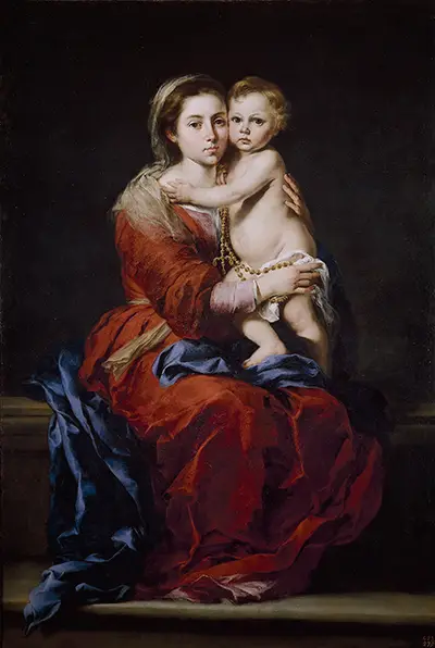 Virgin and Child with a Rosary Bartolome Esteban Murillo